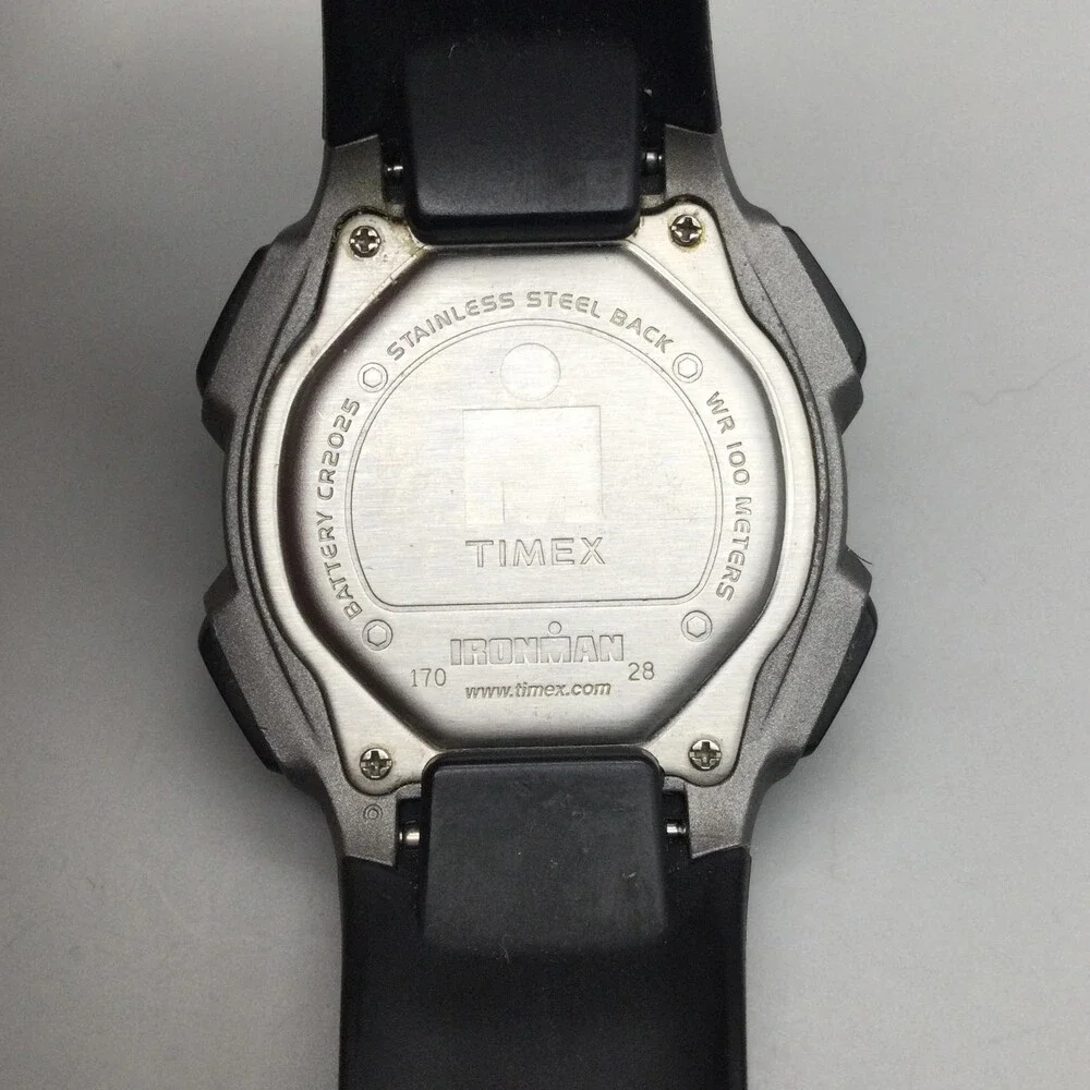 Timex Ironman 30 Lap Mens Watch 41mm Digital 30 Lap Black Indiglo New Battery